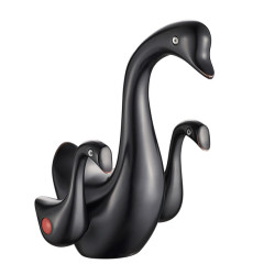 Baterie chiuveta baie, Blackswan, Tip M261 Lebada, model negru mat, dimensiune 19 cm