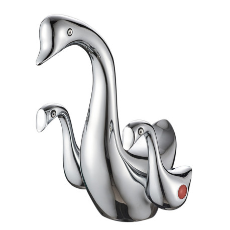 Baterie chiuveta baie, Blackswan, Tip M262 Lebada, model crom, dimensiune 19 cm