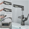 Baterie chiuveta baie, Blackswan, Tip M300, model gri antracit ajustabil, cu display LCD si 2 moduri, dimensiune 24 cm