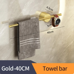 Suport prosoape baie, Blackswan, Tip M42, cu bara reglabila, model auriu mat, dimensiune 40 cm