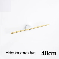 Suport prosoape baie, Blackswan, Tip M51, cu bara reglabila, model alb, auriu mat, dimensiune 40 cm