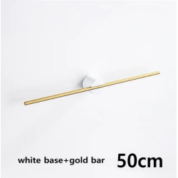 Suport prosoape baie, Blackswan, Tip M52, cu bara reglabila, model alb, auriu mat, dimensiune 50 cm