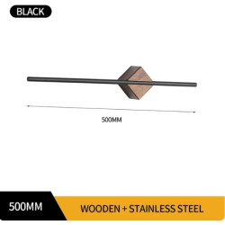 Suport prosoape baie, Blackswan, Tip M56, cu bara reglabila, model negru mat cu baza din lemn, dimensiune 50 cm