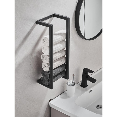 Suport prosoape baie, Blackswan, Tip M70, model negru mat, dimensiune 50 cm