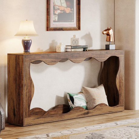 Masa Decor Living/ Hol, Model Hoga maro, cu variatii de fibra, 160 cm