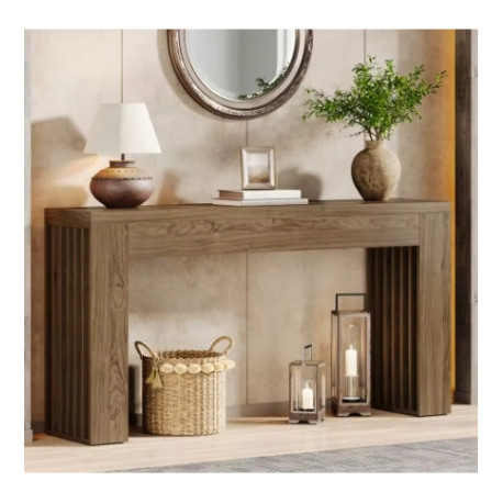 Masa consola Blackswan Design, lemn maro, 150x30x80 cm, stil modern, pentru living/hall