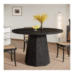 Masa Living/Hol, Blackswan Design Cocktail M4, lemn negru, 120x120x75 cm