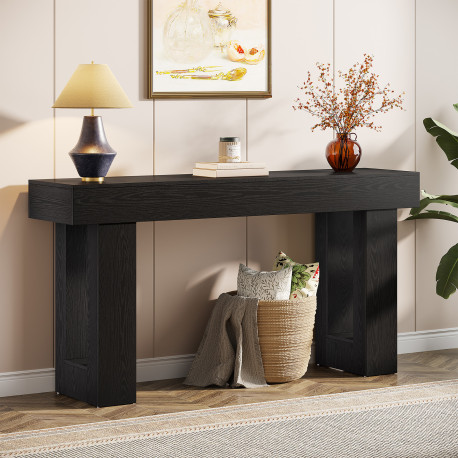Masa Living/Hol, Blackswan Design Countryside M7, negru, 160x35x85 cm