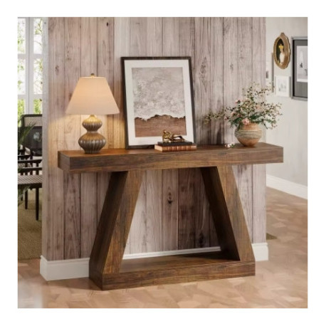 Masa Living/Hol, Blackswan Design Farmhouse M4, lemn maro inchis, 140x30x80 cm
