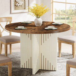 Masa Living/Hol, Blackswan Design B&B, nuanta beige/ maroniu, 100x100x75 cm