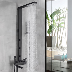 Baterie dus, Blackswan, Tip M52 cu 5 functii, model negru mat, dimensiune 103 cm
