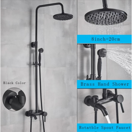 Baterie dus, Blackswan, Tip M68.5, model negru mat, dimensiune 20 cm