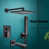 Set baterie dus, Blackswan, Tip M73.39, model negru antichizat, dimensiune 30 cm