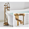 Baterie cada Free standing, Blackswan, Tip M40.2 ceramica alba, model bronz antichizat, dimensiune 100 cm