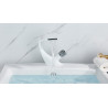 Baterie chiuveta baie, Blackswan, Tip cascada M48, model alb/ crom, dimensiune 19 cm