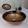 Set lavoar si baterie, Blackswan, Tip M48, model maroniu/ negru, dimensiune 42 cm