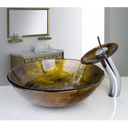 Set lavoar si baterie, Blackswan, Tip M73, model auriu inchis, dimensiune 42 cm