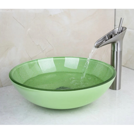 Set lavoar si baterie, Blackswan, Tip M90, model verde deschis, dimensiune 42 cm