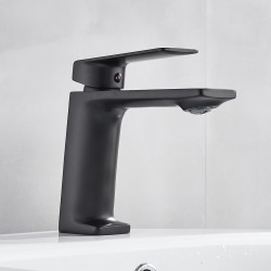 Baterie chiuveta baie, Blackswan, Tip M117, model negru mat, dimensiune 16 cm