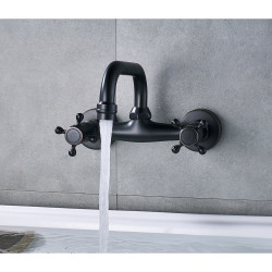 Baterie chiuveta baie, Blackswan, Tip M143, model negru antichizat, dimensiune 21 cm