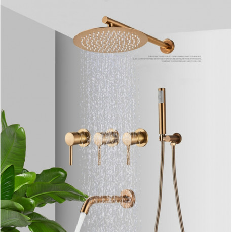 Set baterie dus, Blackswan, Tip M90.3, model rose gold, dimensiune 37 cm