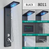 Panel dus, Blackswan, Tip M8011, model negru cu pipa tip cascada, afisaj digital, LED si functii SPA, dimensiune 114 cm