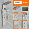 Panel dus, Blackswan, Tip M6001, model nichel cu pipa cascada, LED si functii SPA, dimensiune 124 cm