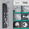Panel dus, Blackswan, Tip M7006 model negru cu cap de dus si functii SPA, dimensiune 111 cm